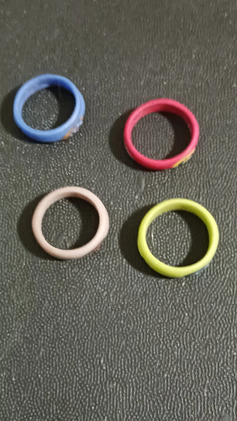 Colorful Glass Bead Rings - Set of 4 - photo 2