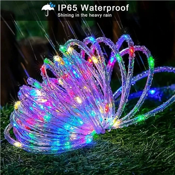 32.8 ft Solar-Powered Outdoor String Light Tube Design Outdoor - photo 2