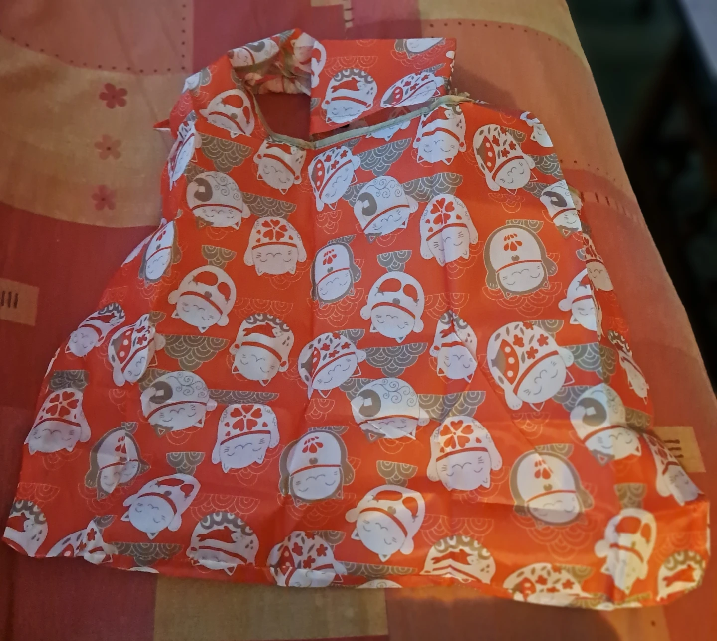 Foldable Big Shopping Bag - Japnese Lucky Cat Pattern - photo 2