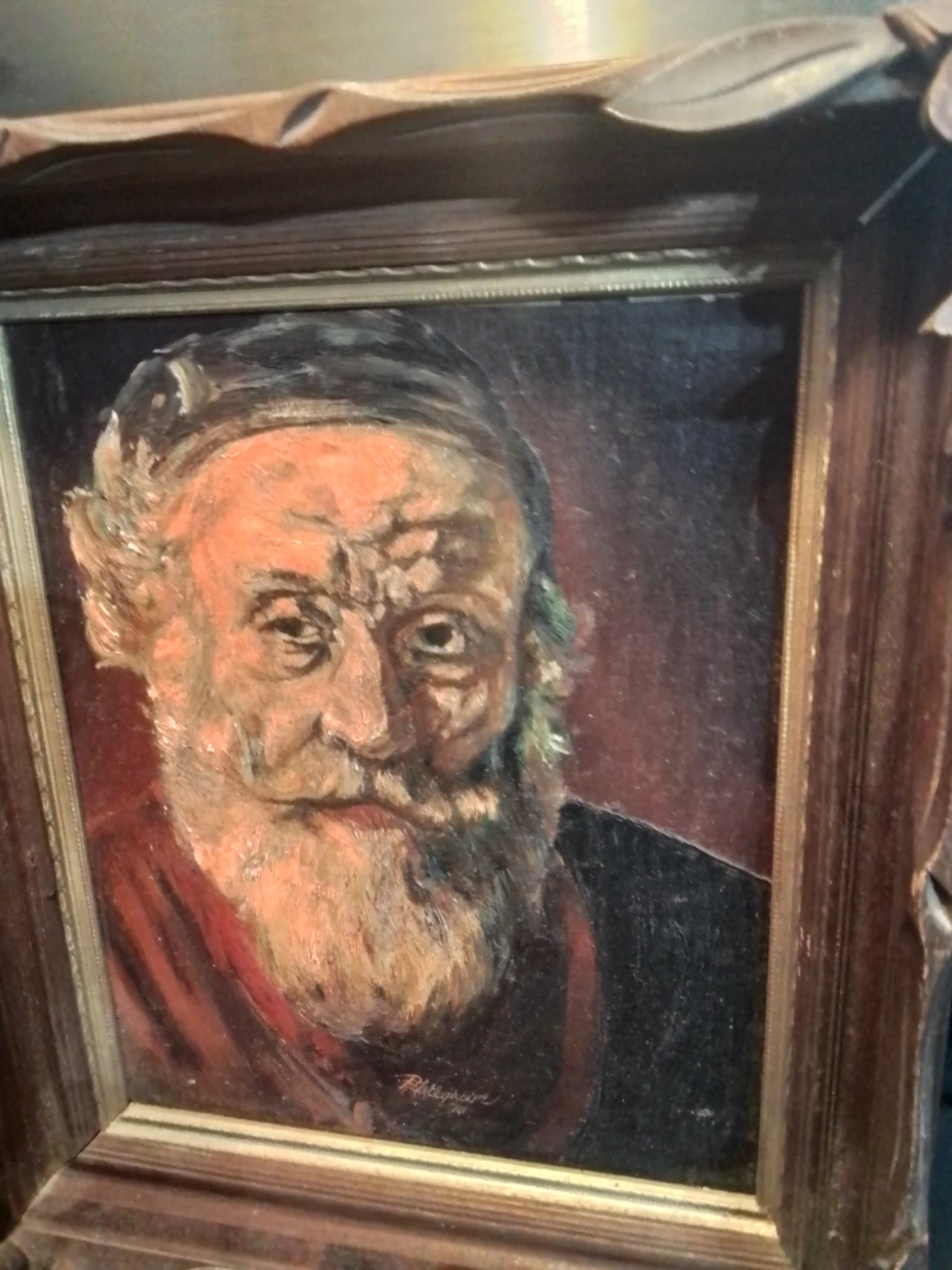 Oil Painting of Brilliant Man Signed 12.25x14.25",  70 - photo 2