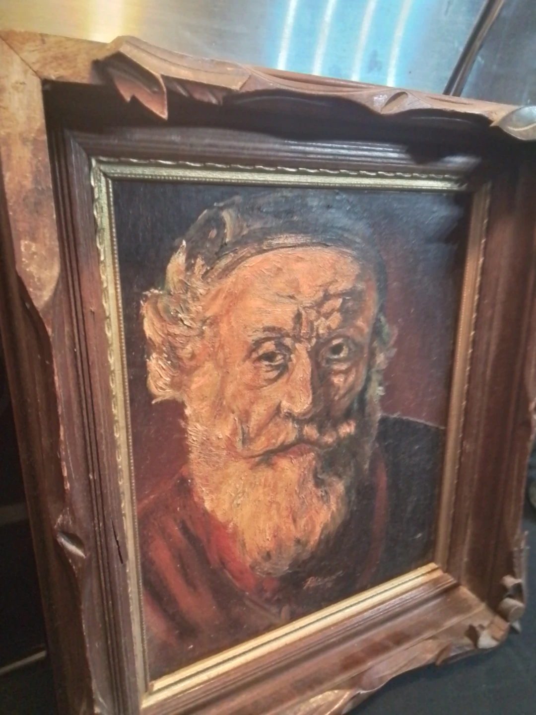 Oil Painting of Brilliant Man Signed 12.25x14.25",  70 - photo 4