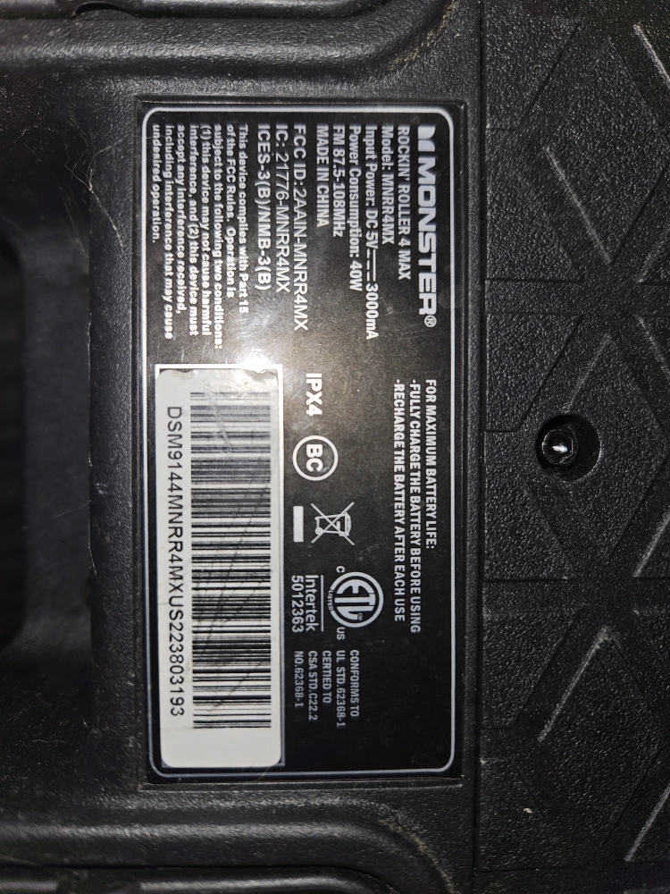 Portable Monster Rockin' Roller 4 Max Speaker - photo 4