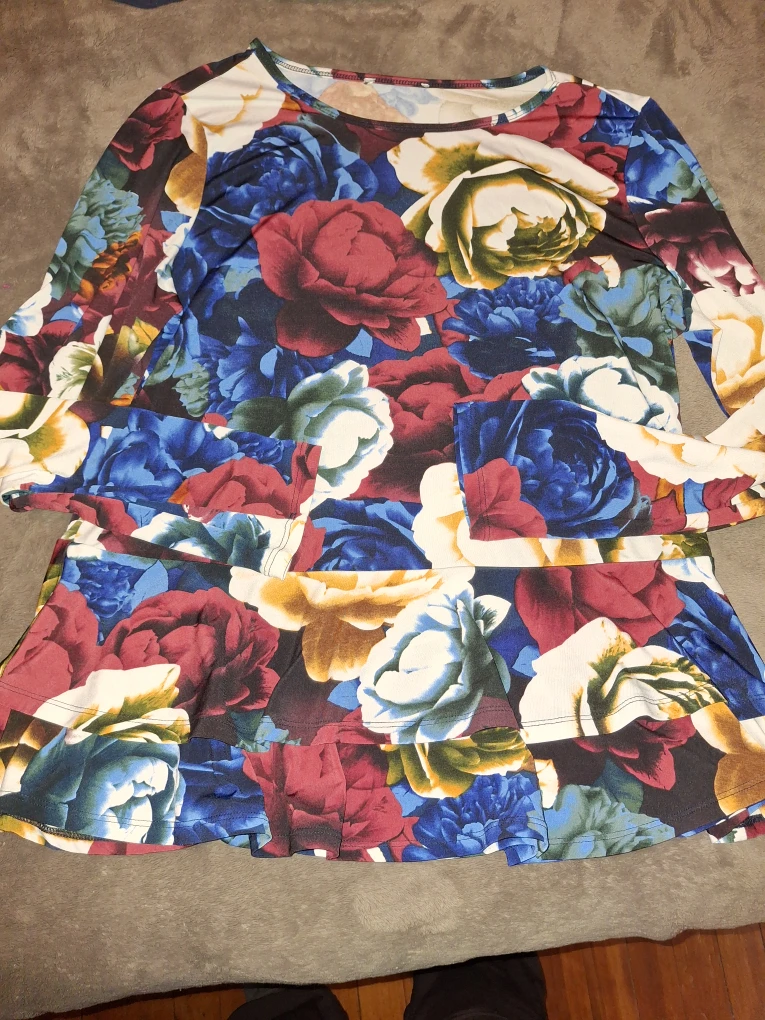 Floral Print Long Sleeve Top