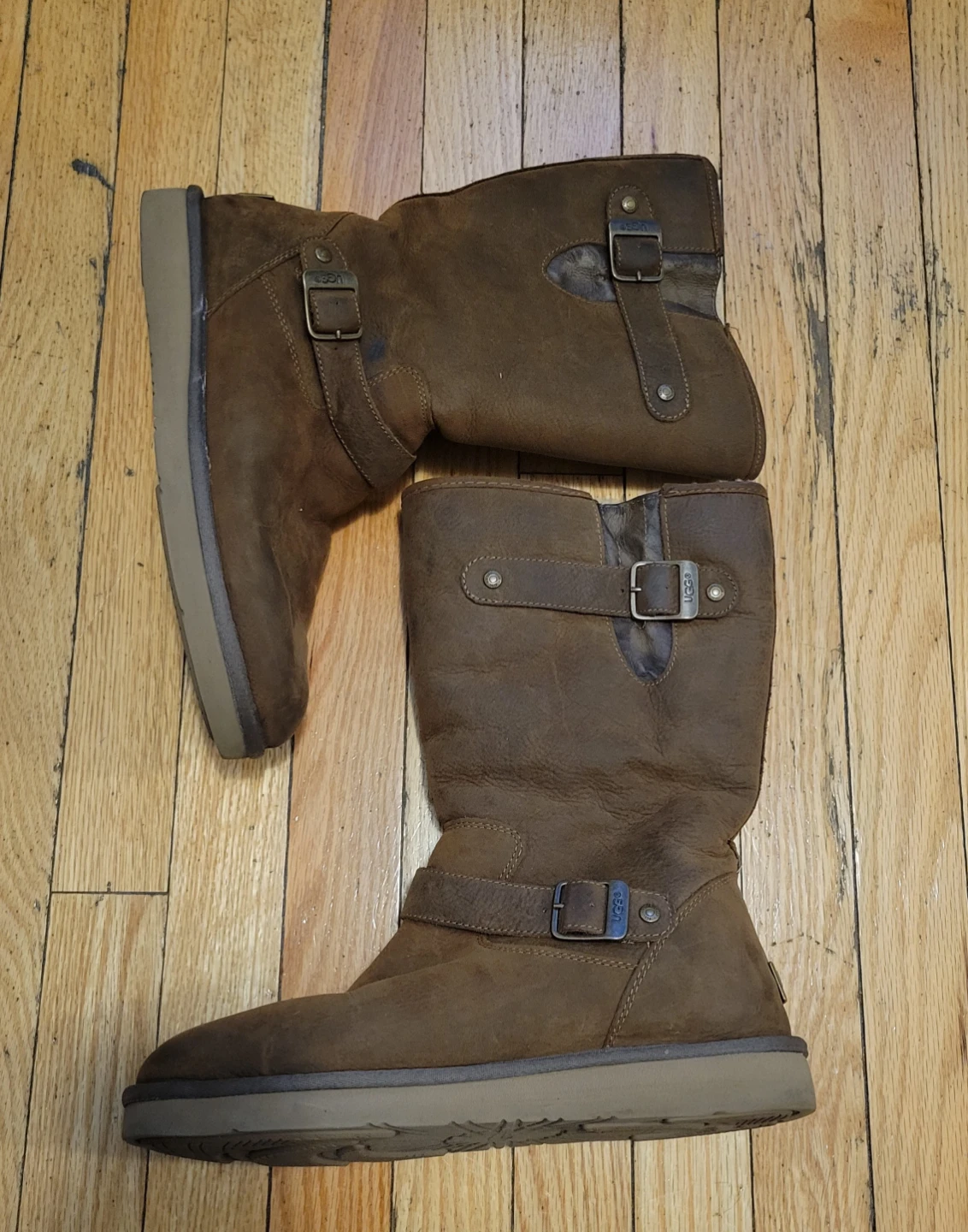 UGG Brown Leather Boots size 11