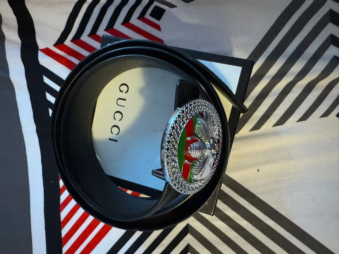 Gucci Black Leather Belt with Box - photo 5