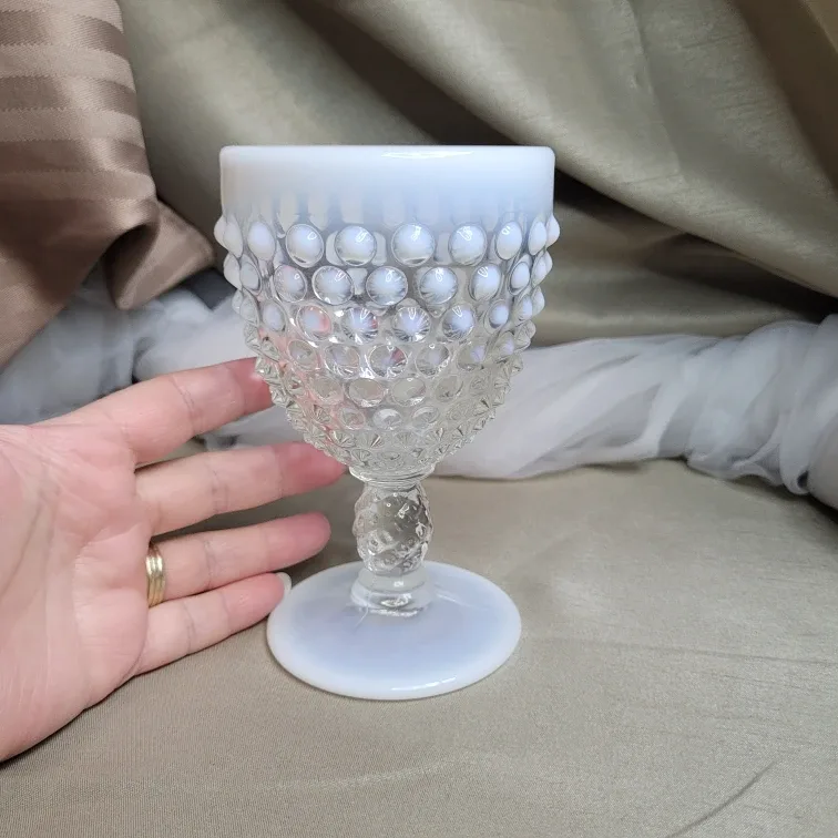 Fenton Hobnail French Opalescent Water Goblet