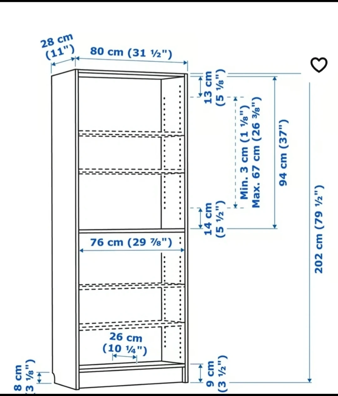 Ikea- White Bookcase- 2 - photo 3