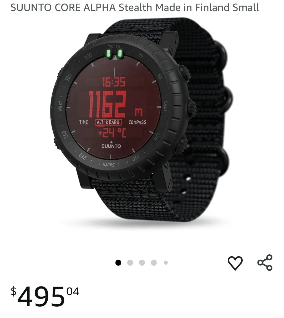 Suunto Core Alpha Stealth Outdoor Watch - New in Box! image indicator(7)