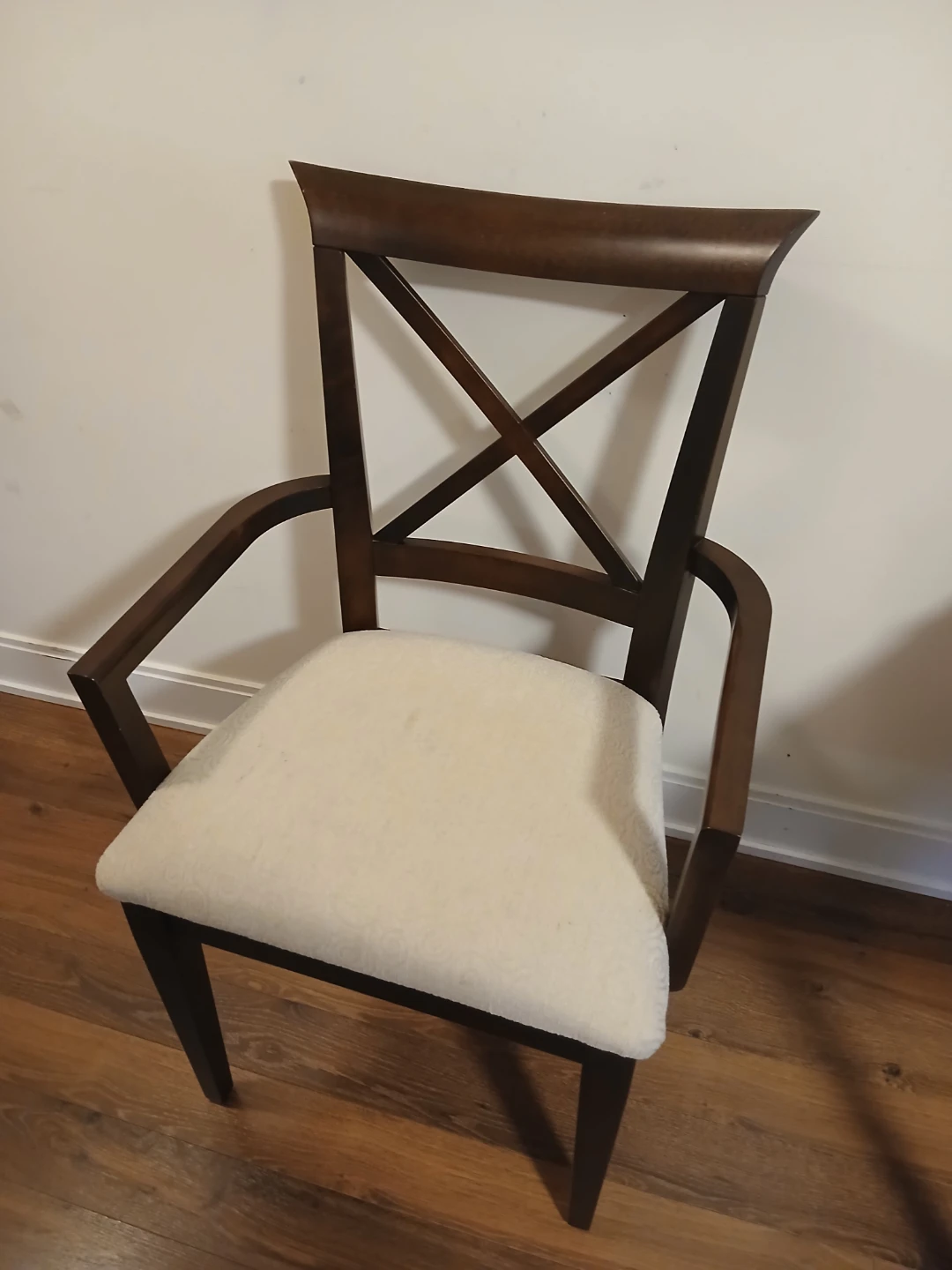 Wooden Dining Chairs with Armrests