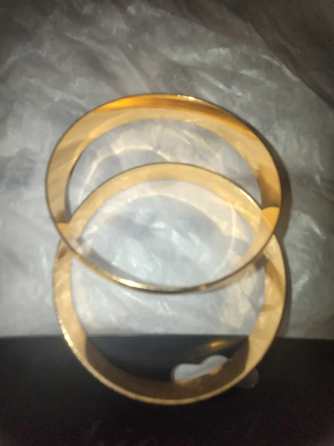 Baby Girl Bangles - 2 Pieces, Gold, 7cm