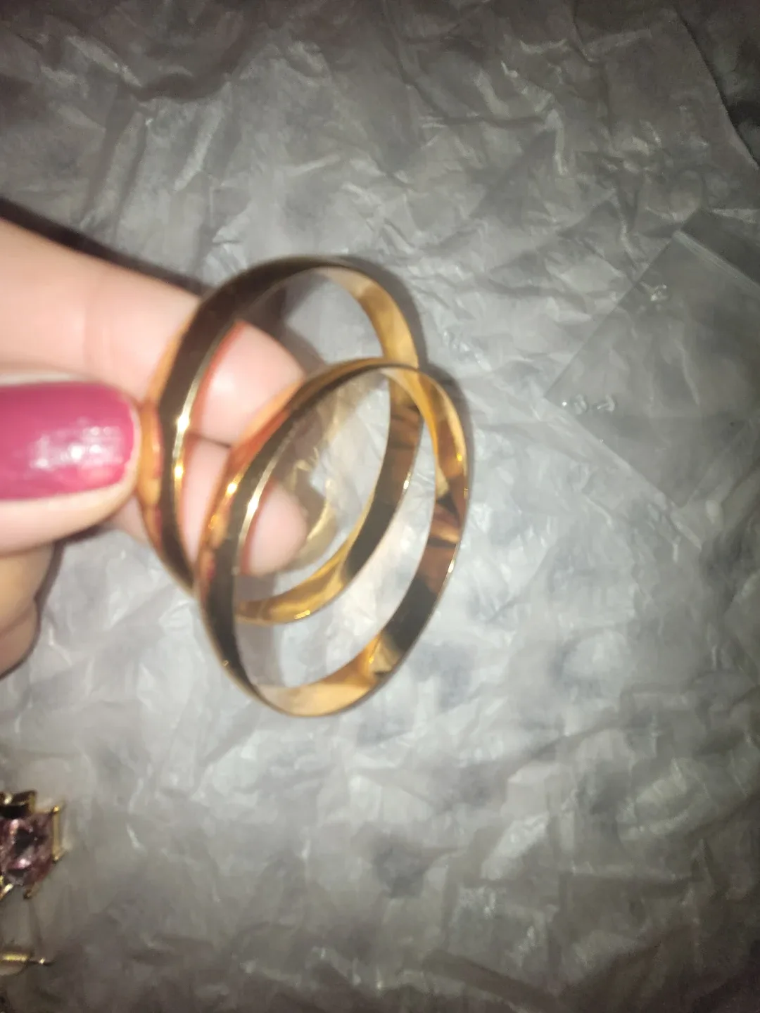 Baby Girl Bangles - 2 Pieces, Gold, 7cm image indicator(3)