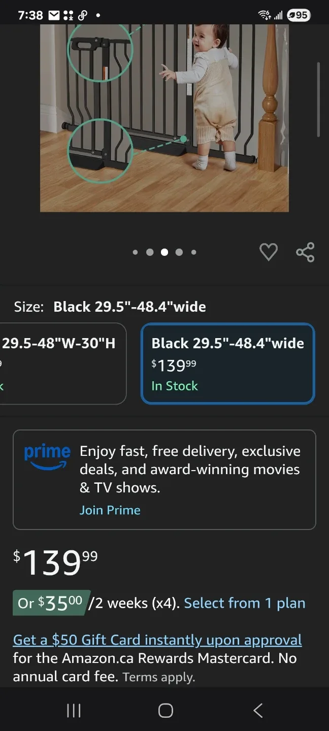 Baby Gate for Stairs, 30.5"-48.4" new image indicator(5)