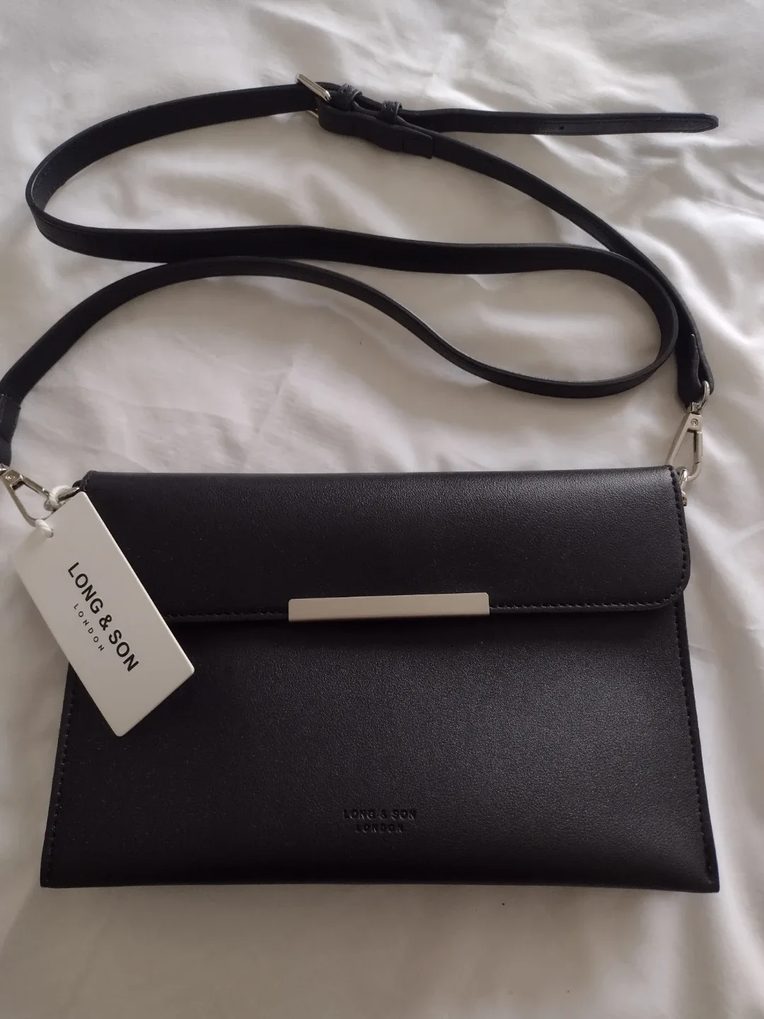 Long & Son London Black Crossbody Bag - New!