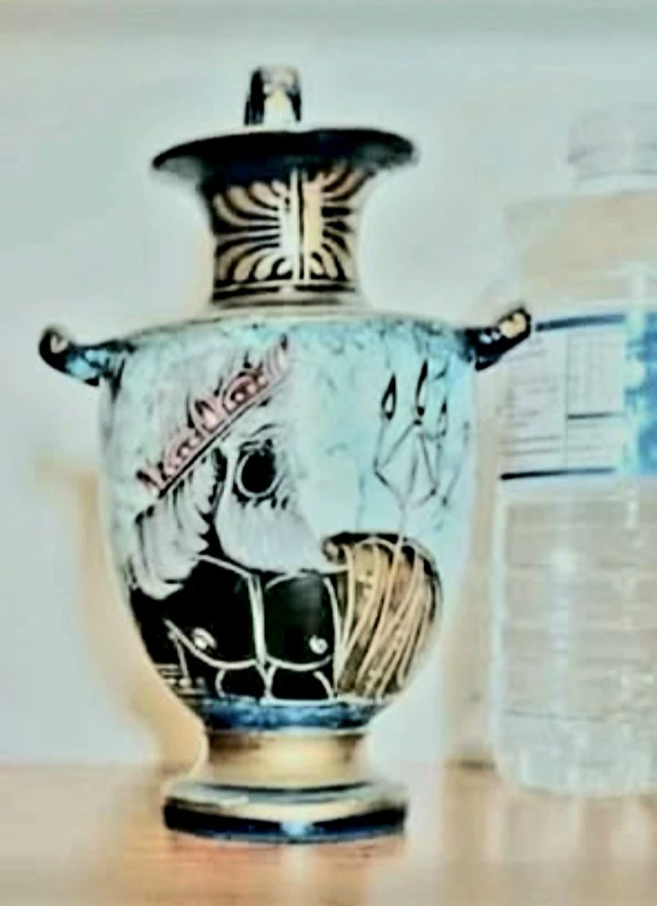 Vtg. Hand Crafted Greek Amphora Vase 450 BC Replica