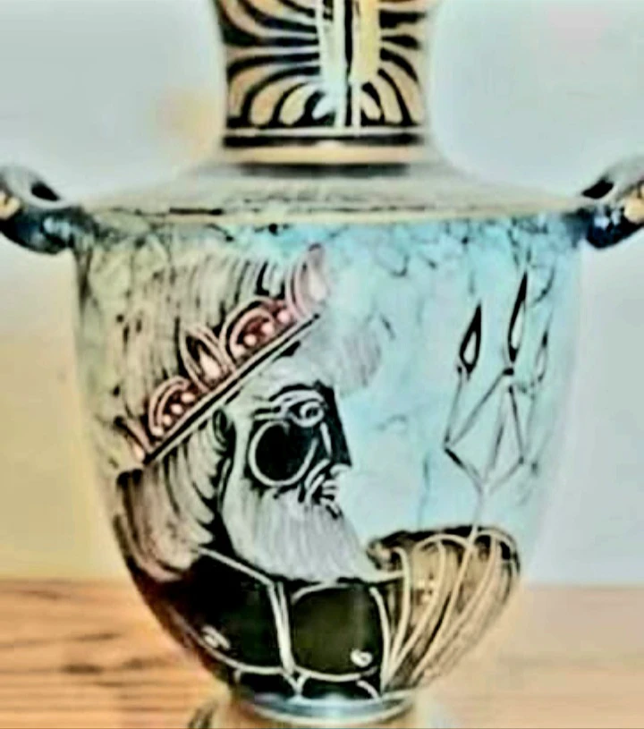 Vtg. Hand Crafted Greek Amphora Vase 450 BC Replica - photo 5