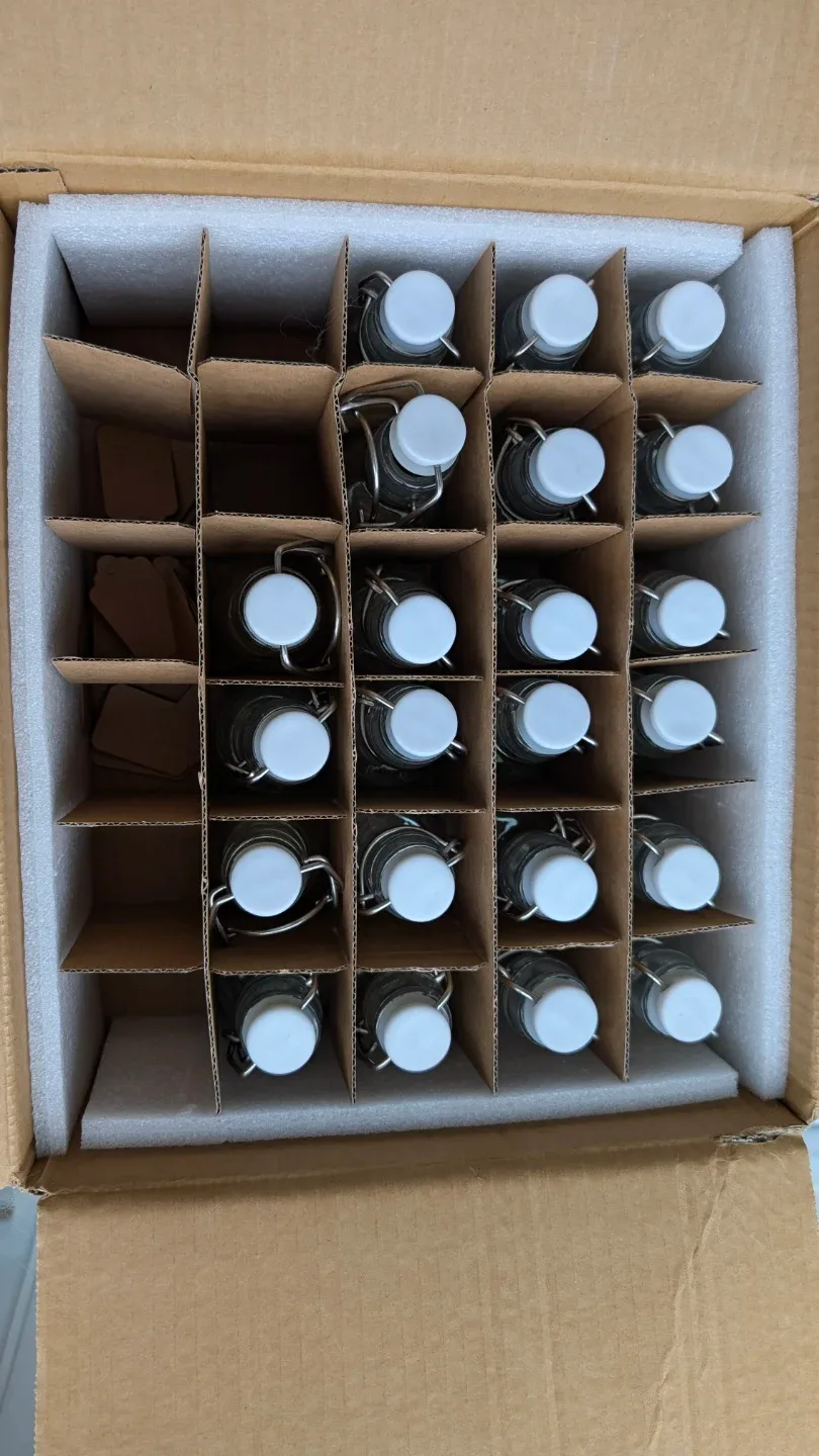 Mini Glass Bottles with Swing Top Lids & Tags image indicator(2)