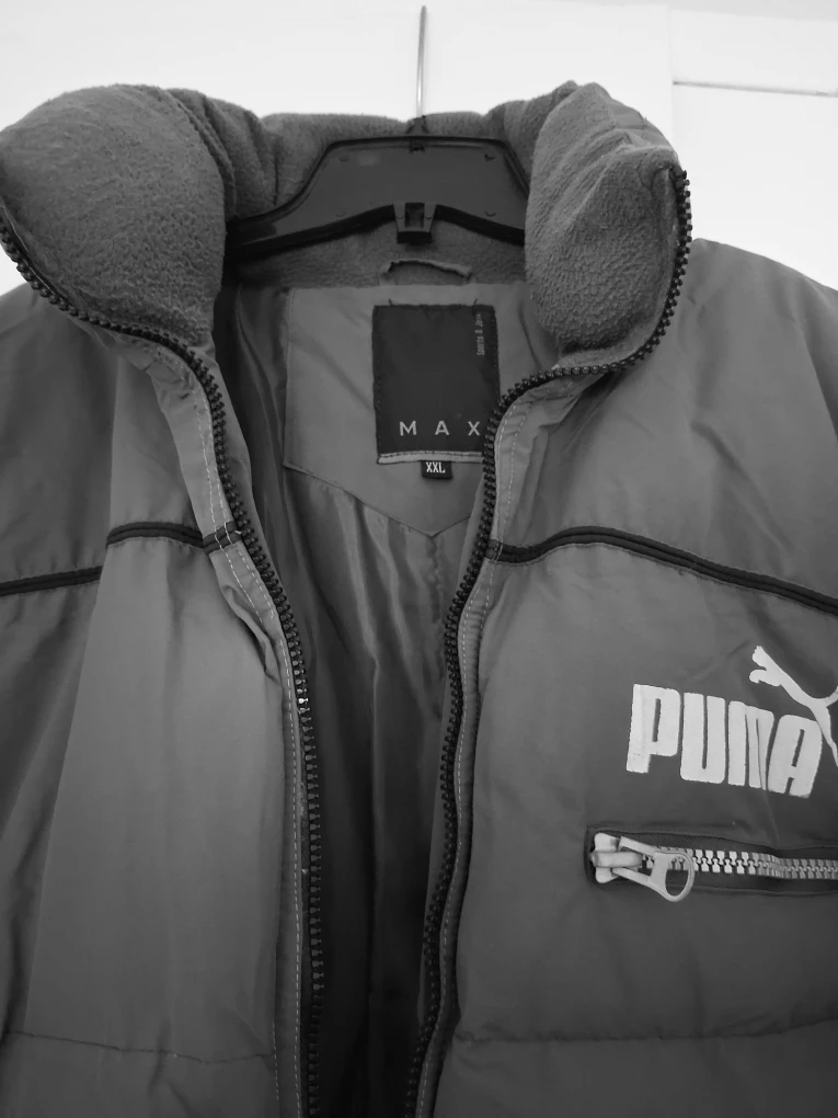 Grey Puma Puffer Jacket - Vintage - XXL - photo 2