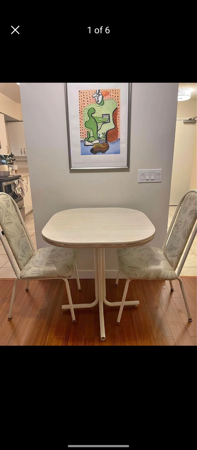 Dining Table Set with Two Chairs
