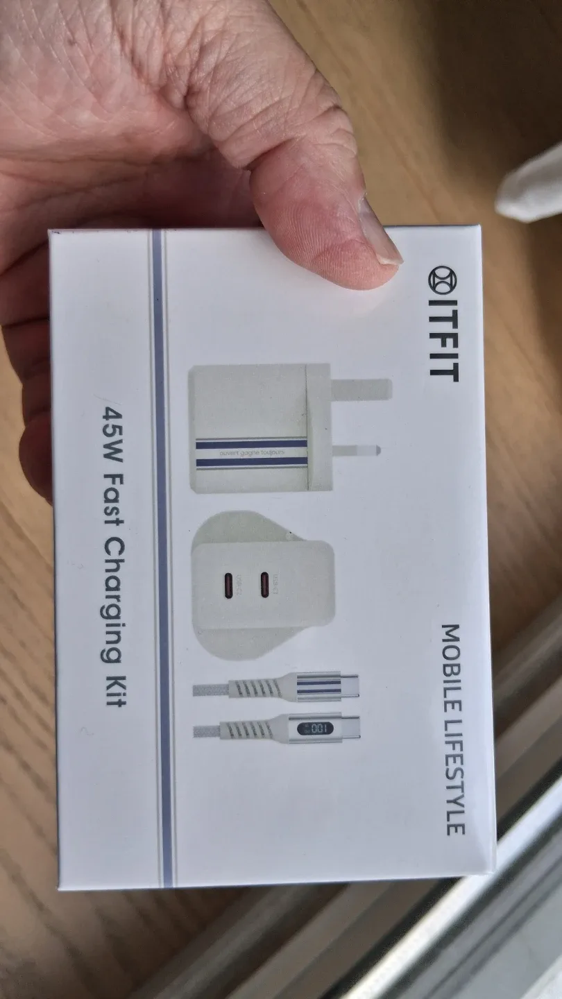 USB C Fast Charging Kit, UK Plug 110-240V, 45W , Samsung C&T