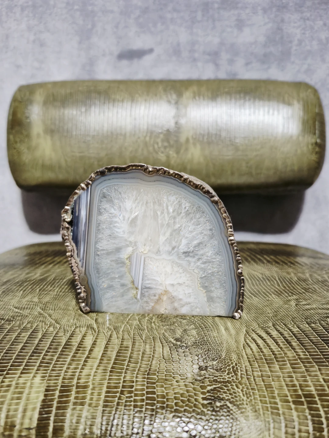 Copper Melt Covered Agate