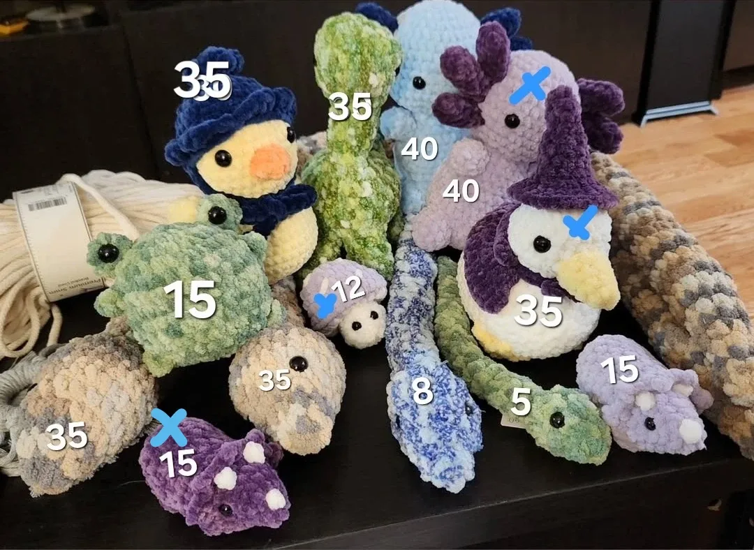 Handmade Crochet Plushies - Assorted Styles