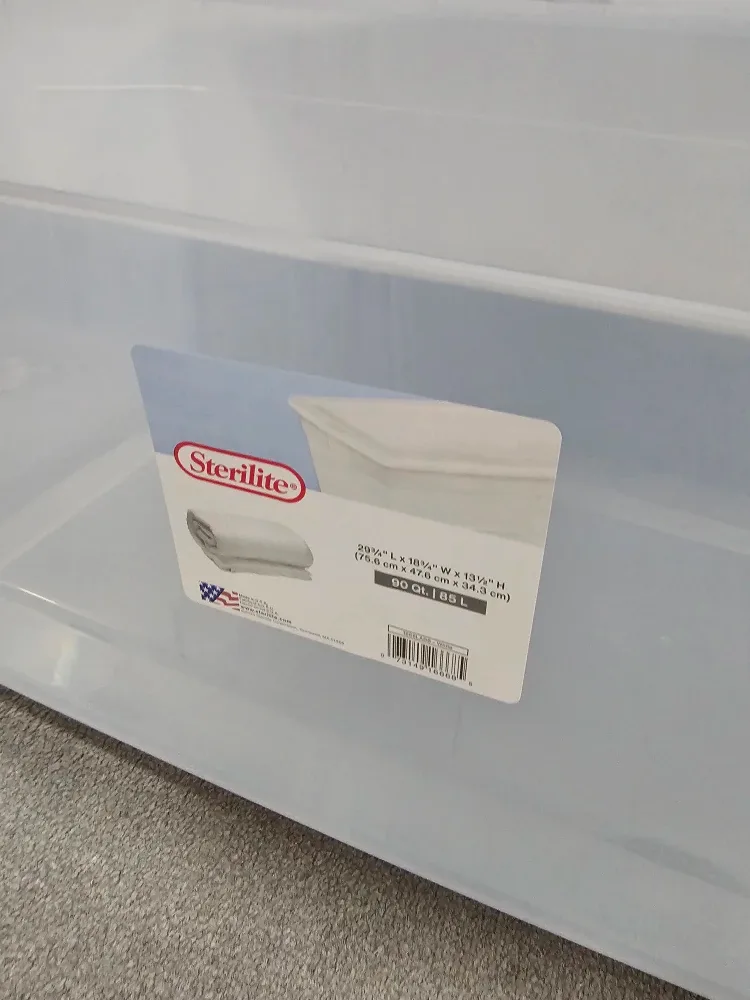Sterilite 85 L/90 QT. Storage Box w/ Lid, White #Cleanout ♻️ image indicator(2)