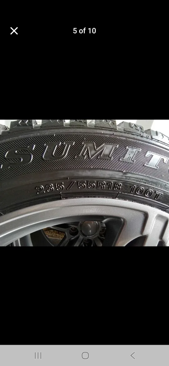 Set of 4 SUMITOMO winter tires rims  (235 55 18) pattern (5×112) image indicator(5)