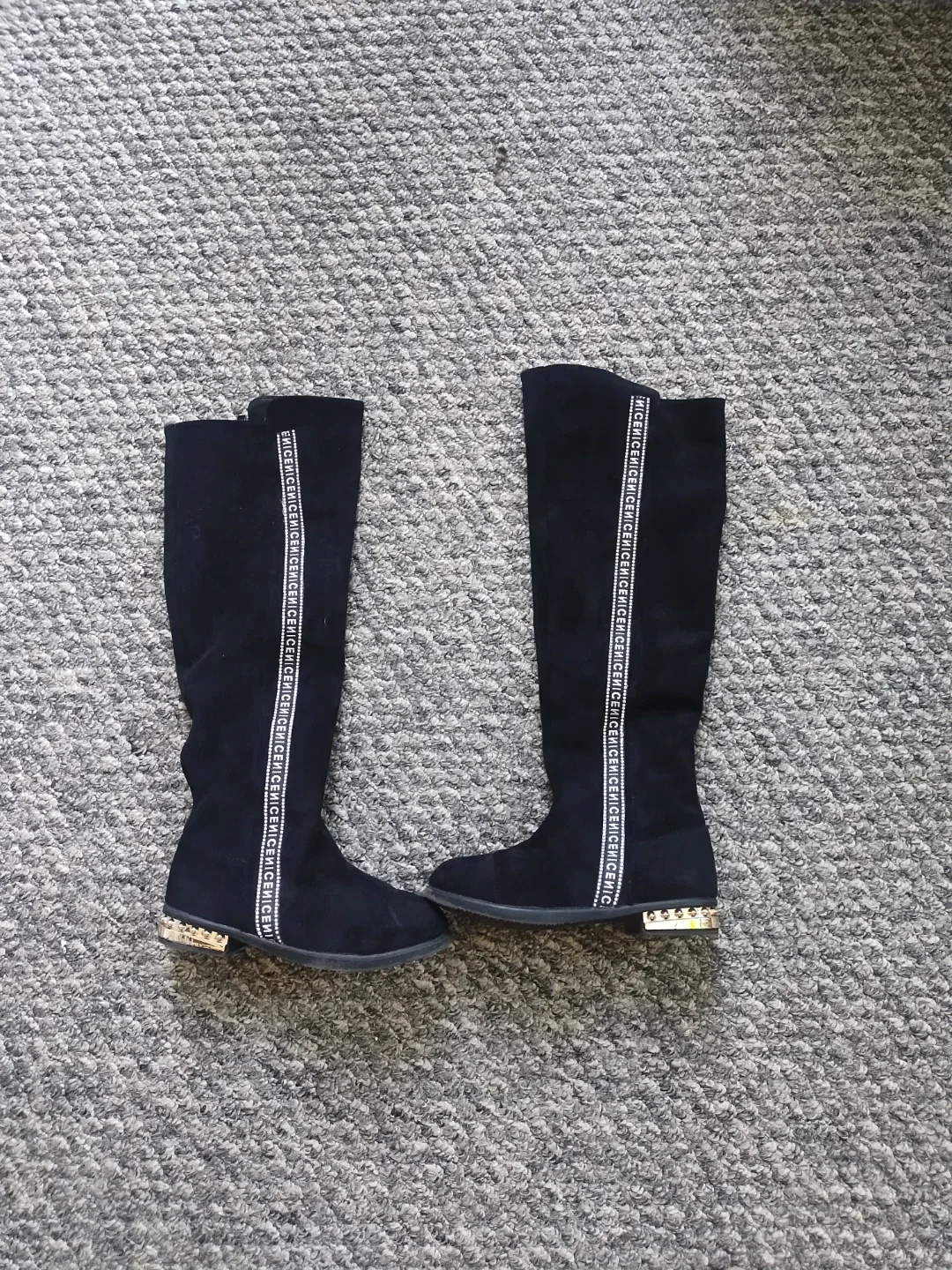 Black Knee High Boots - Size 13 kids