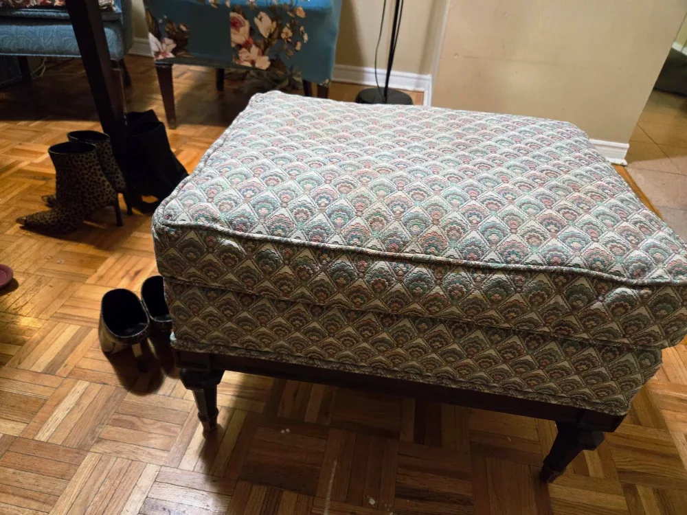 Patterned Ottoman Footstool