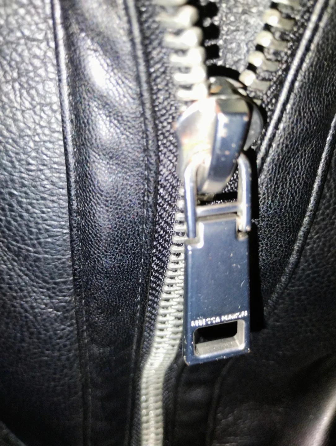 Rebecca Minkoff Black Faux Leather Aviator Jacket image indicator(5)