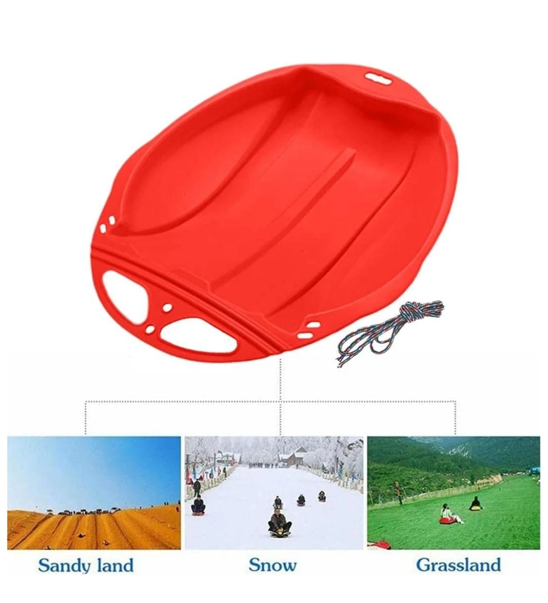 Kid's Plastic Snow Sled (Red) - NEW!!! - photo 3