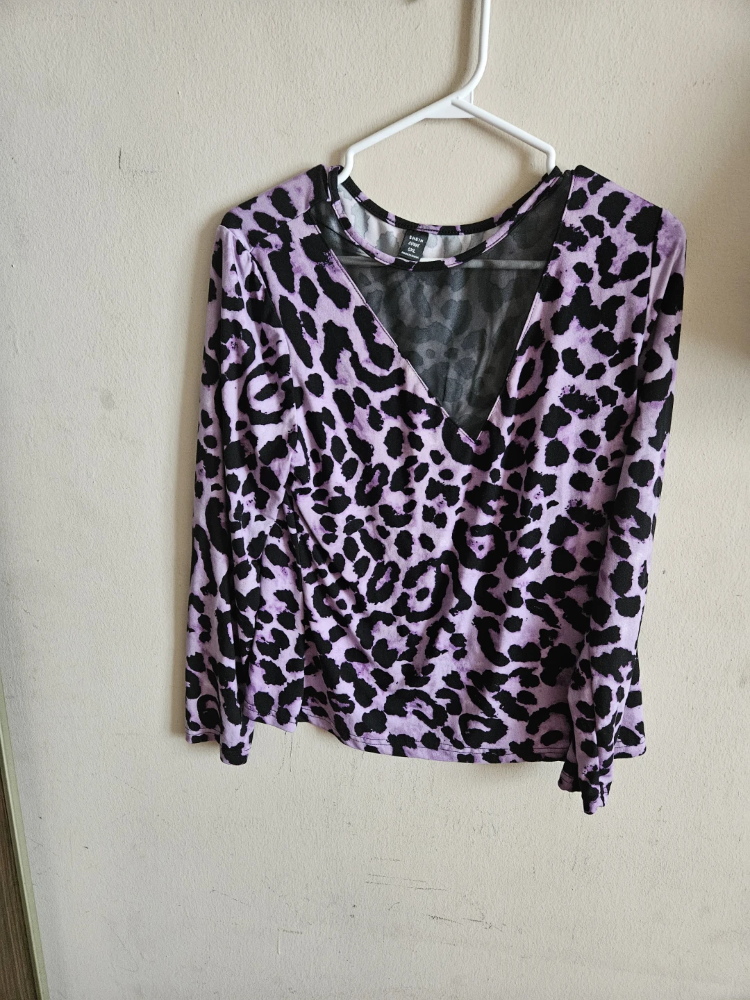 Purple Leopard Print Blouse - Size XL - photo 2