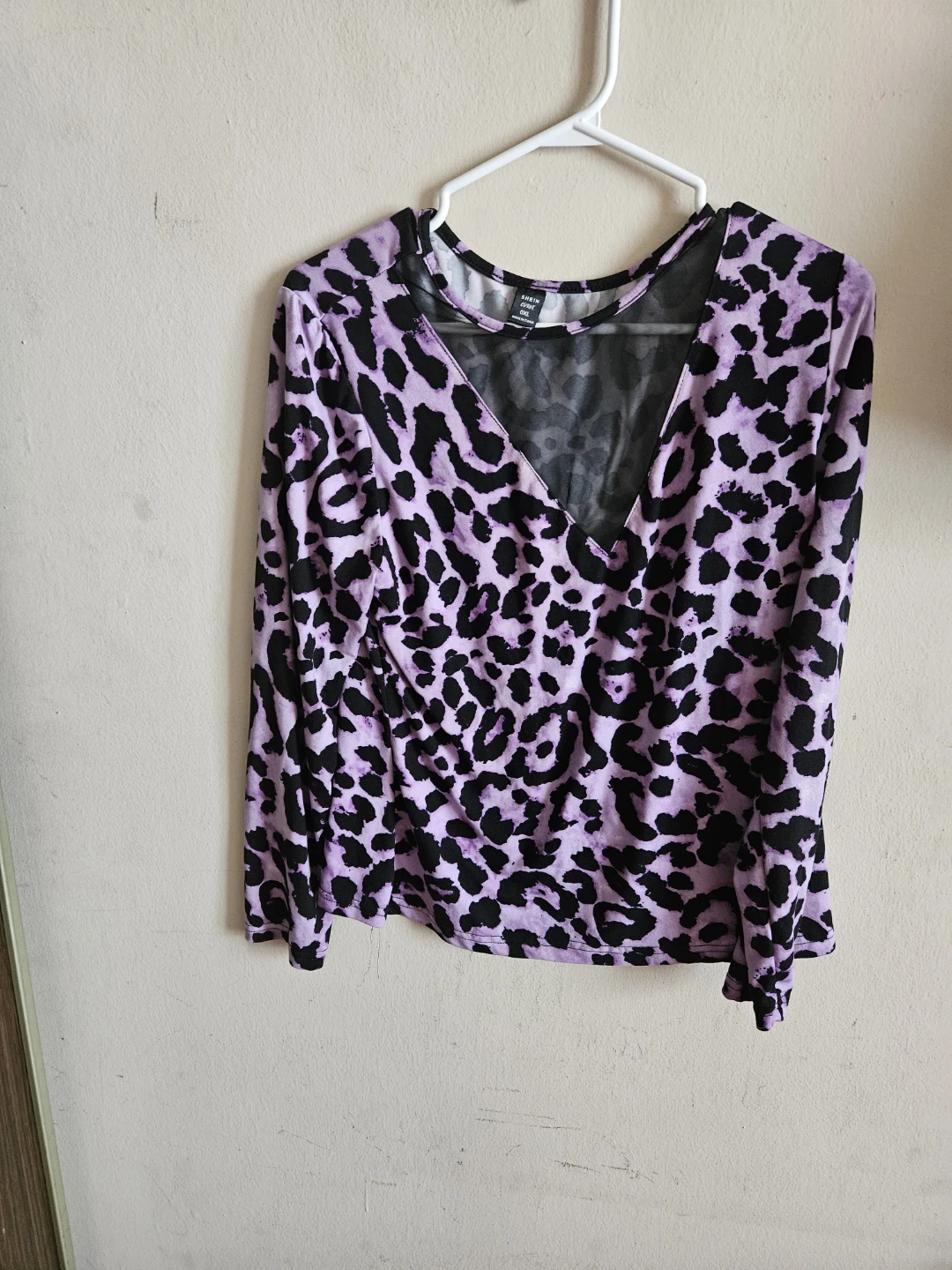 Purple Leopard Print Blouse - Size XL - photo 4