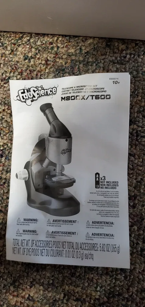 Edu Science M800X/T600 Telescope & Microscope Set