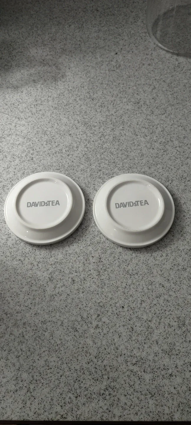 (NEW) DAVIDsTEA White Tea  cups Lid/Infuser Stand#Cleanout