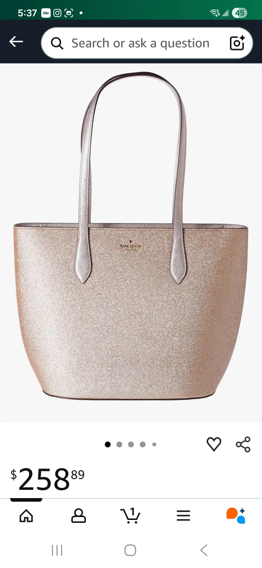 Kate Spade Rose Gold Glitter Purse image indicator(2)
