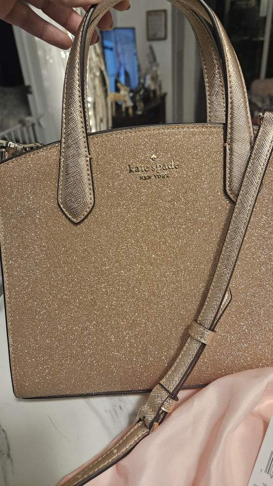 Kate Spade Rose Gold Glitter Purse - photo 4