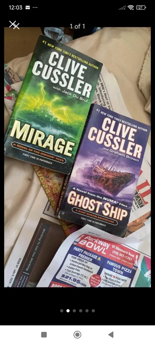 Clean out,Clive Cussler, Robert Burns & More Books image indicator(2)