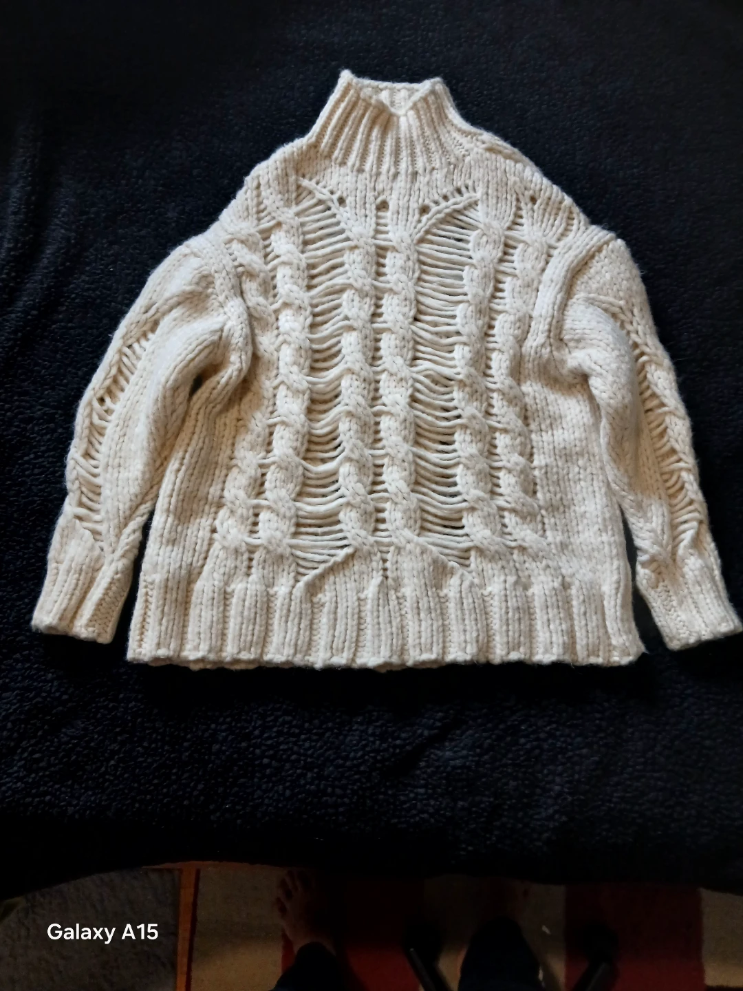 Zara Cream Knit Sweater - Size M