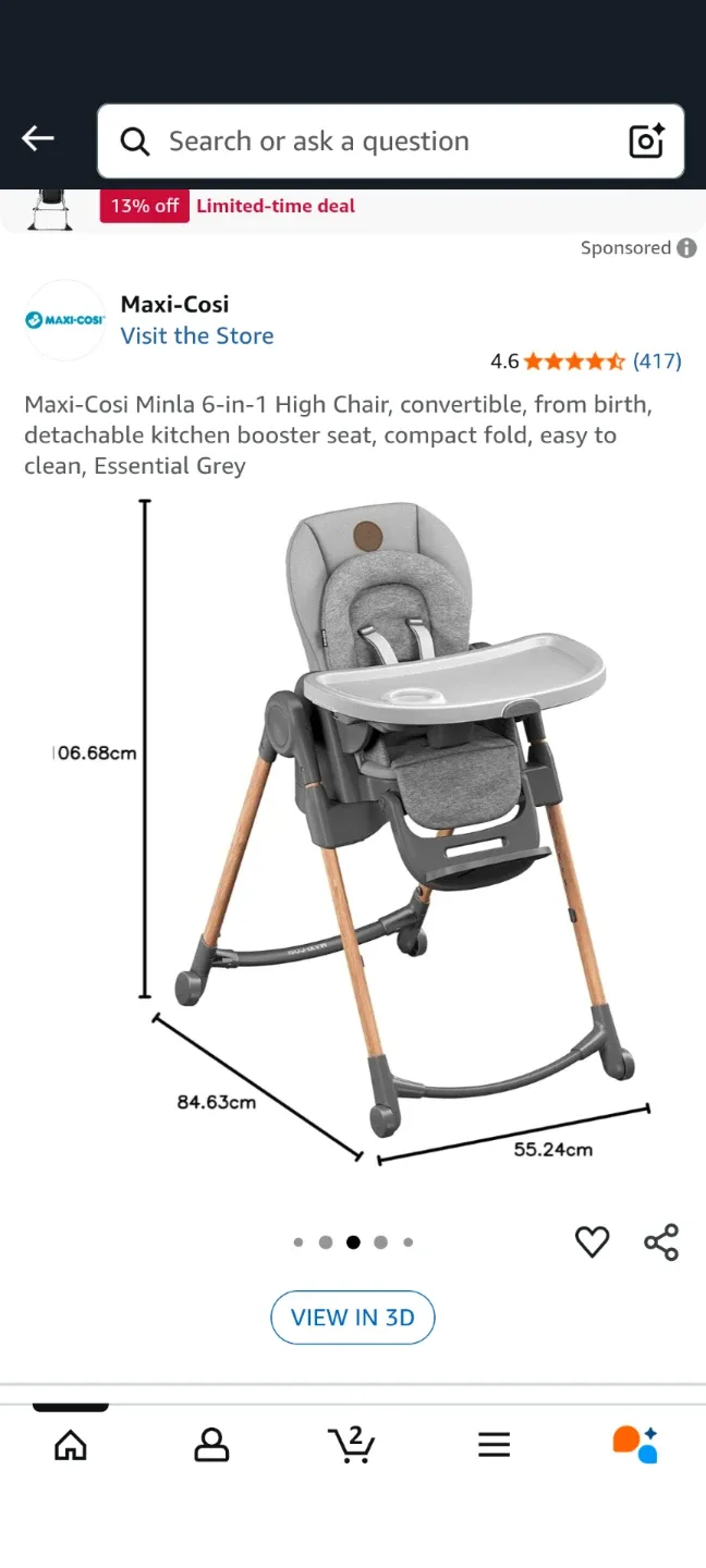 Maxi-Cosi Minla 6-in-1 High Chair #cleanout