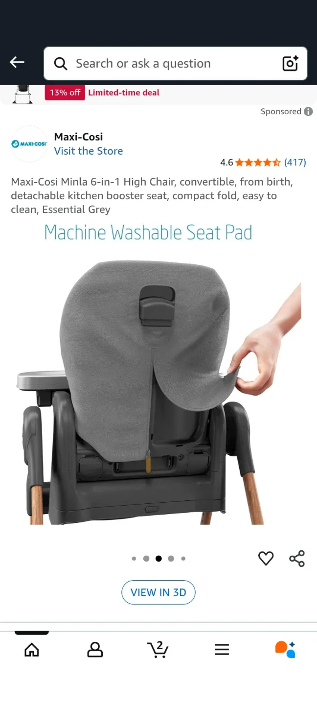 Maxi-Cosi Minla 6-in-1 High Chair #cleanout image indicator(2)