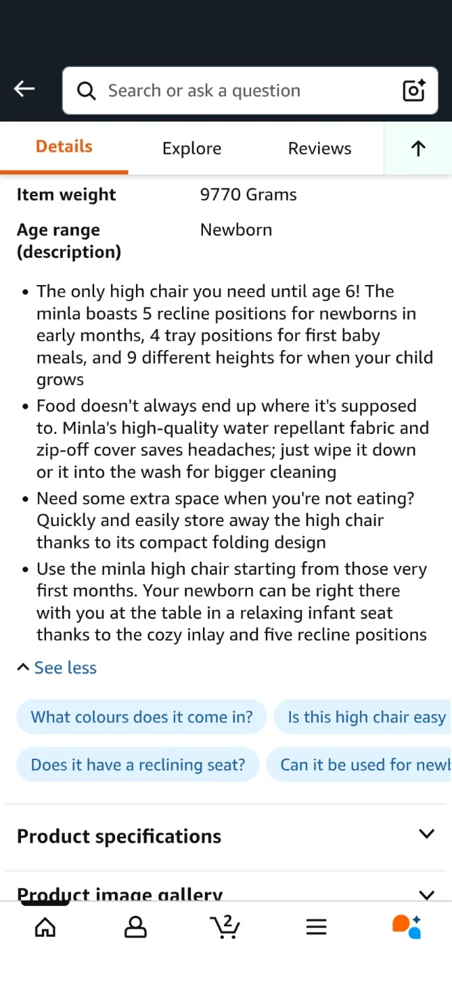 Maxi-Cosi Minla 6-in-1 High Chair #cleanout image indicator(7)