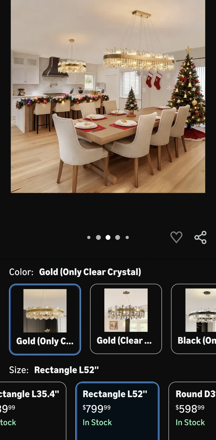 New Siljoy Modern Gold Crystal Chandelier L52" - photo 2