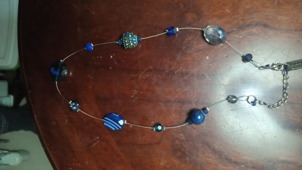 Liz Claiborne Blue Beaded Necklace