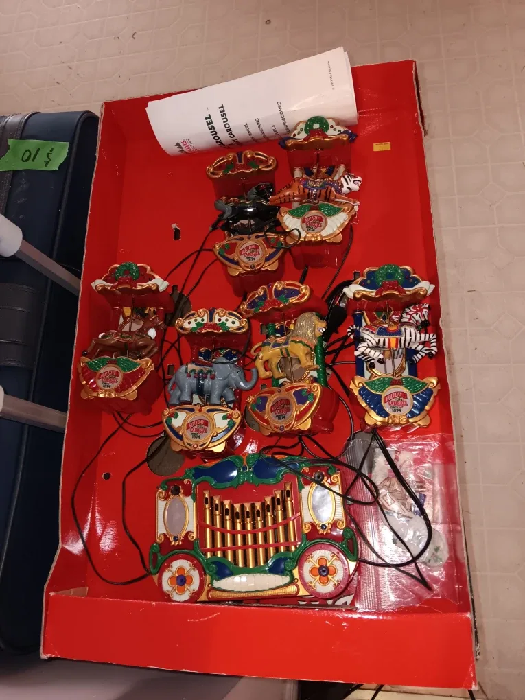 Holiday Carousel Musical Decoration