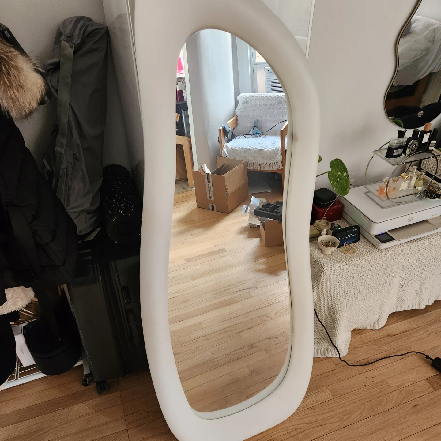 White Wave Full Length Mirror - photo 2