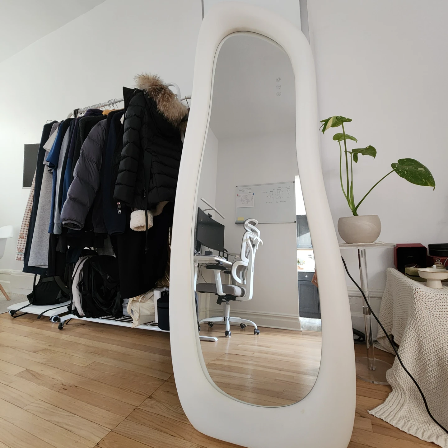 White Wave Full Length Mirror - photo 3