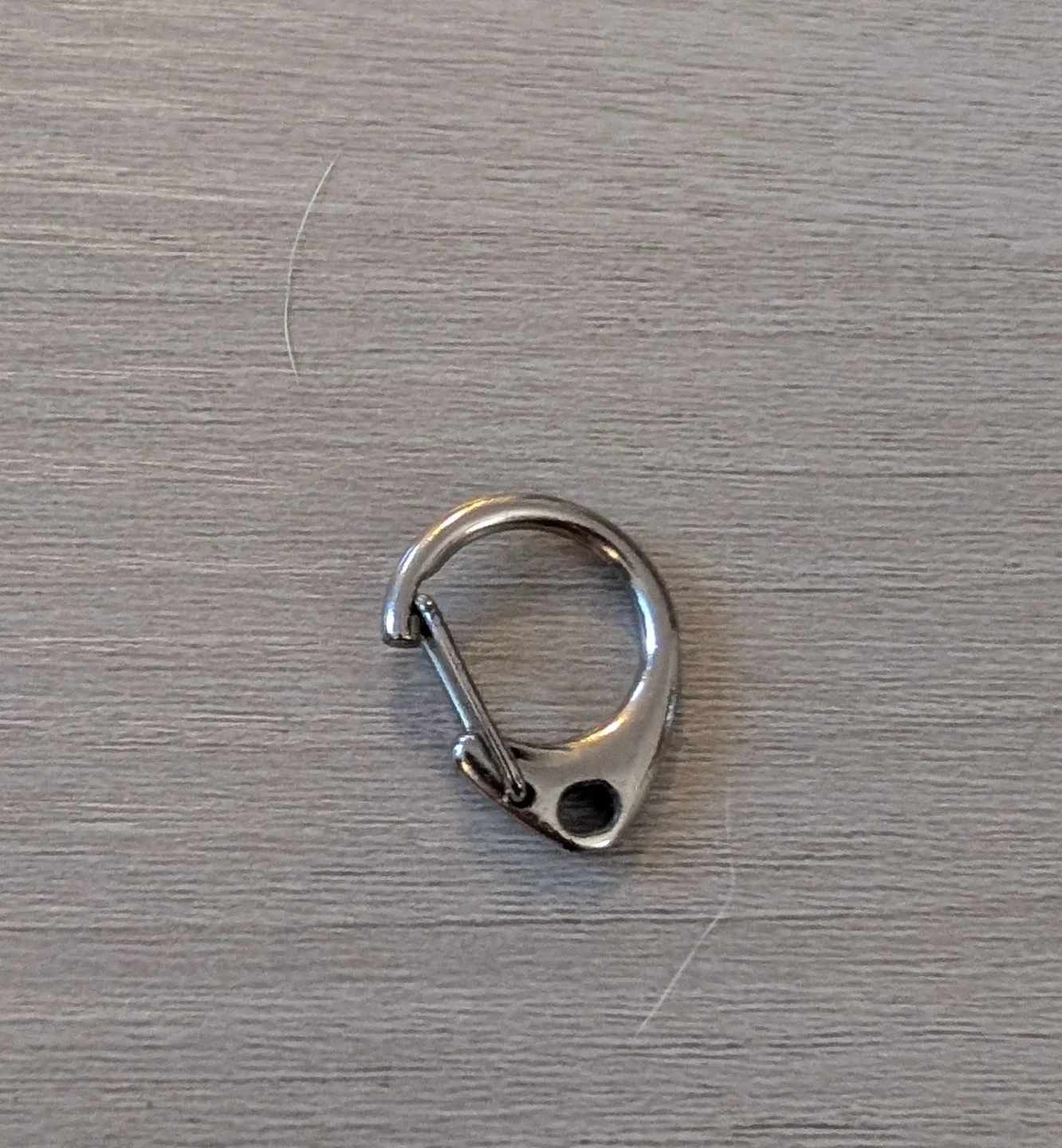 Small Silver Carabiner Clip for Keychain