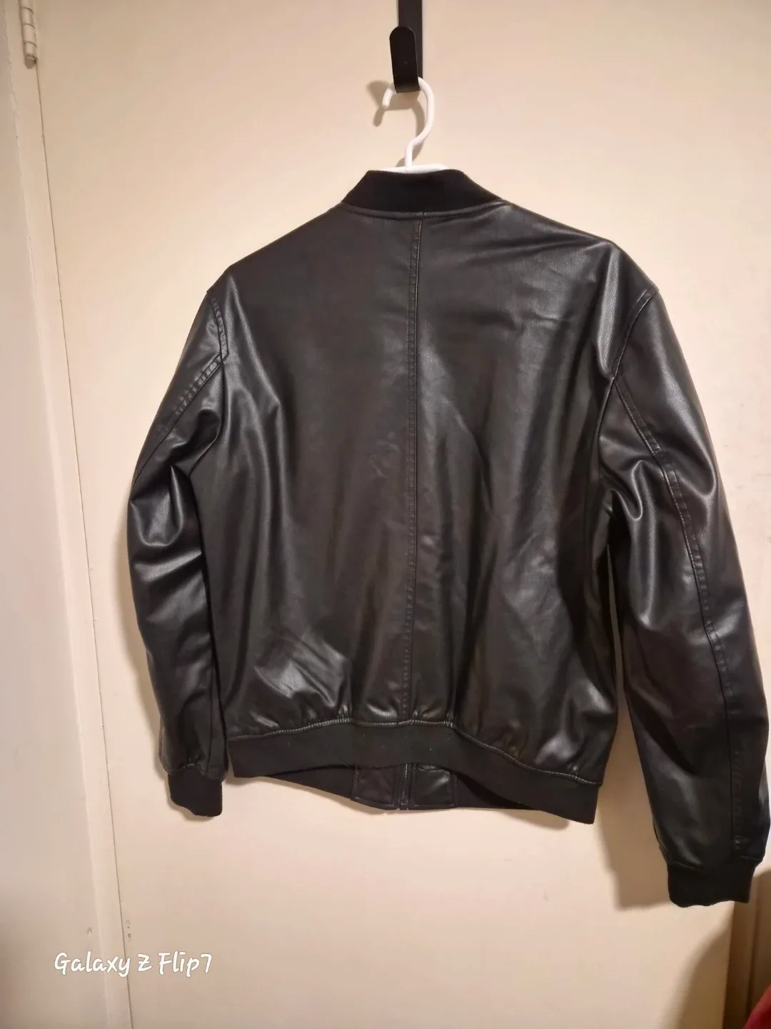 Zara Faux Leather Bomber Jacket image indicator(3)