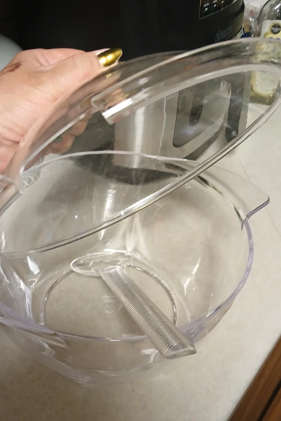 Salad Bowl with Lid and Serving Spoon - photo 2